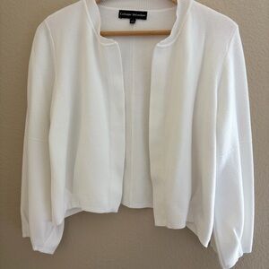 White Open Front Cardigan
